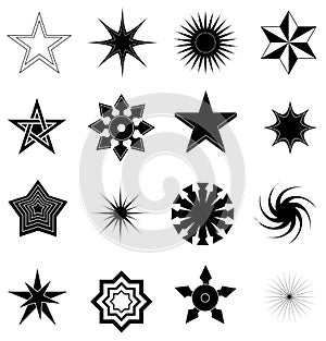 Star icons set