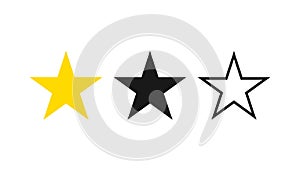 Star icons set. Five star collection. Vector illustration