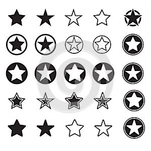 Star icons. Sparkles, shining burst. Vector symbols star isolated on white background