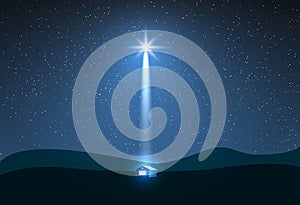 Star indicates the christmas of Jesus Christ. Birth of Jesus Christ