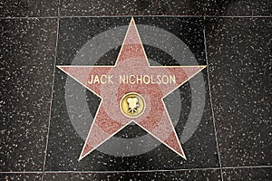 The star of Jack Nicholson