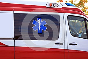 Star of Life Medical Symbol on Ambulance