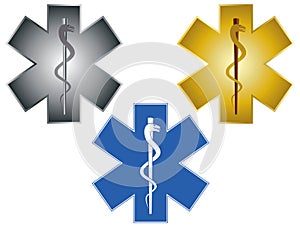 Star of Life Rod of Asclepius Illustration