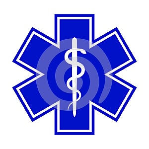 The Star of Life (with the staff of Asclepius)