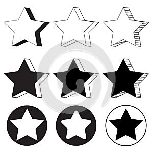 star line icons set