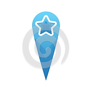 Star location logo element design template icon