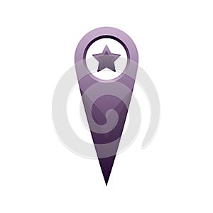 Star location logo element design template icon