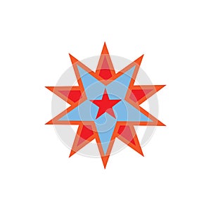 star logo, company symbol, vector illustration design