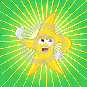 Star Mascot Thumbs Up