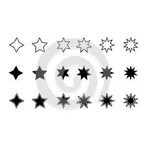 Star minimal vector icon. Rating symbol in trendy flat style for web design, social media, infographic or app.