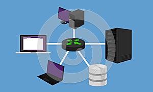 Star network topology LAN design networking hardware connected photo