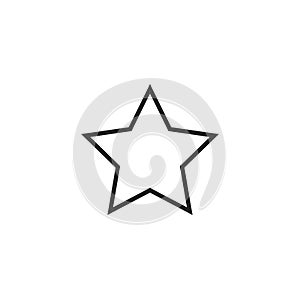 Star Outline Vector Icon, Symbol or Logo.