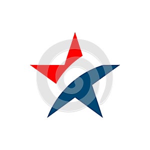 Star Patriotic Logo Vector Template Illustration Design. Vector EPS 10 photo