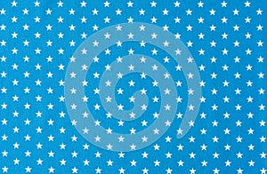 Star pattern background texture, blue fabric with white stars