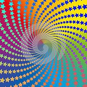 Star Pattern Colorful Psychedelic Hypnotizing