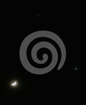 Star phenomenon of moon venus and jupiter