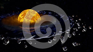 Star planet habitable zone liquid water 3d illustration