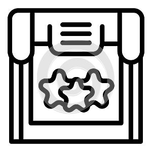 Star plotter icon outline vector. Printer format