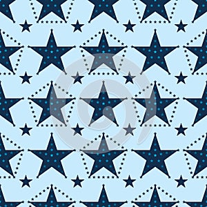 Star point star around seamless pattern photo