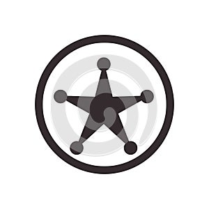 Star police badge icon