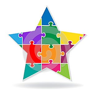 Star puzzle logo