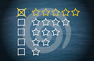 Star rating check boxes