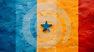 Star Rating on Colorful Gradient - Feedback Concept. Concept Feedback, Colorful Gradient, Star