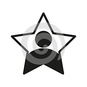 Star rating, customer review. Top service symbol. Excellence award. Vector illustration. EPS 10.