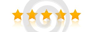 5 star rating icon vector. Rate vote like ranking symbol photo
