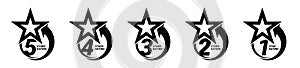 Star rating. star Symbol or emblem. vector