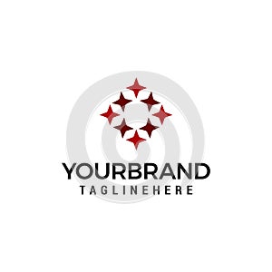 Star rectangle logo template