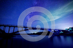 Star river with bridge background