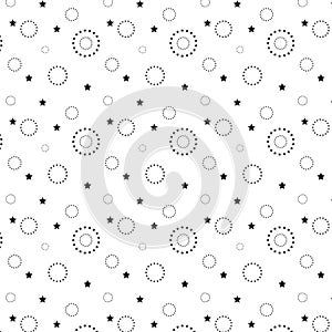 Star scattered and in circle rotated pattern background