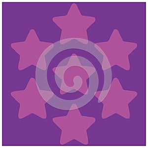 Star seamless pattern background. Vector illustration. Design for prints, textiles, fabrics. Purple sky with light purple stars,