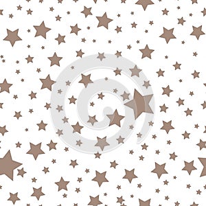 Star seamless pattern. Chaotic elements. Abstract geometric shape texture. Effect of sky. Design template for wallpaper