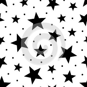 Star seamless pattern. Stars background for prints. Vector illustration