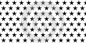 Star seamless pattern on white background. Vector black stars pattern. Seamless design. Abstract geometrical background. Geometric