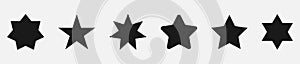 Star set. Stars vector icons. Star black. Stars icons. Vector star.