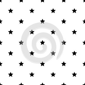 Star shape black and white seamless pattern.