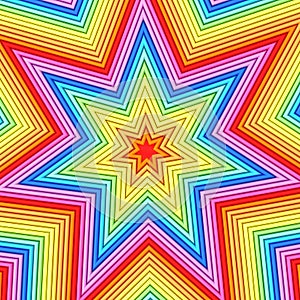 Star shape composed of colorful
