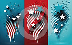 Star shape decoration with 4th July theme.