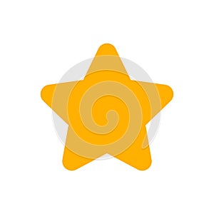Star shape icon, yellow star emoji symbol, clip art star shape