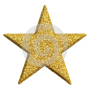 Star shape ornament in gold