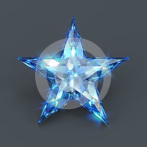 Star shape sapphire blue glare photo