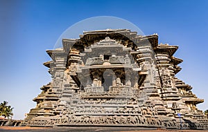 Star shaped architecture at the Chennakeshava Temple, Belur Karnataka photo