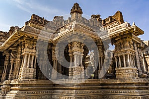 Star Shaped Architecture having musical pillars - Inside Vitala temple