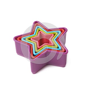 Star shaped baking molds isolated