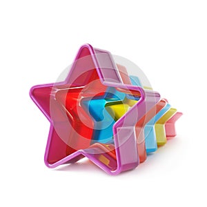 Star shaped baking molds isolated
