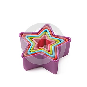 Star shaped baking molds isolated