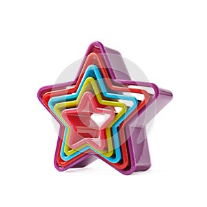 Star shaped baking molds isolated